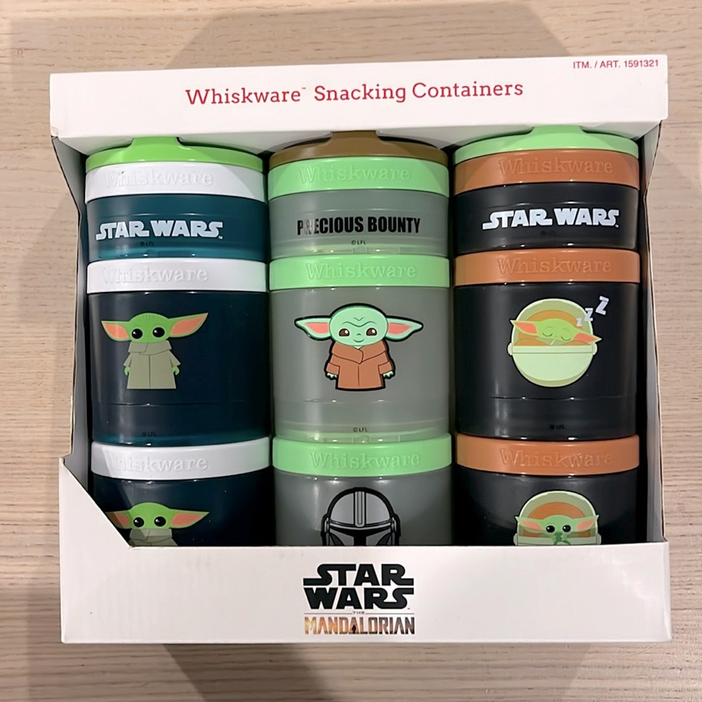 (2 for $20) Whiskware Mandalorian Stackable Kids Snack Containers